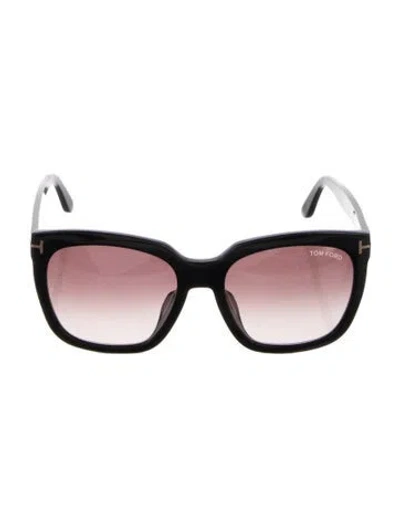 Pre-owned Tom Ford Amarra Square Sunglasses In Black