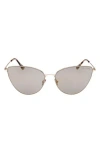 Tom Ford Anais 62mm Cat Eye Sunglasses In Gold