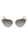 Tom Ford Anais 62mm Cat Eye Sunglasses In Shiny Rose Gold/smoke