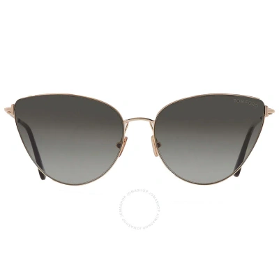 Tom Ford Anais Smoke Gradient Cat Eye Ladies Sunglasses Ft1005 28b 62 In Gray