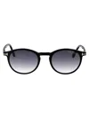 Tom Ford Andrea-02 Sunglasses In 01b Nero Lucido / Fumo Grad
