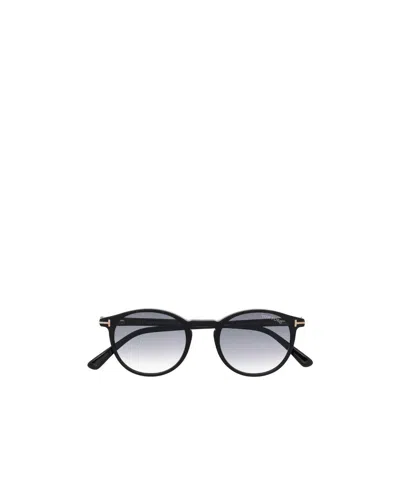 Tom Ford Andrea Round-frame Sunglasses In Black