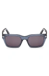 Tom Ford Andy 53mm Square Sunglasses In Blue