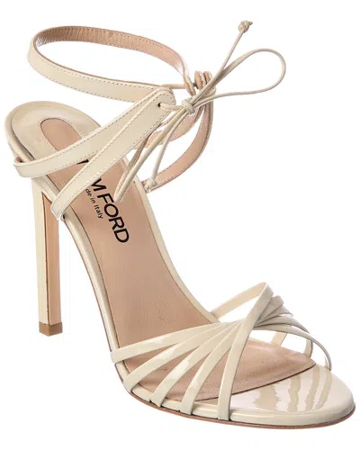 Tom Ford Angelica Patent Sandal In Neutral