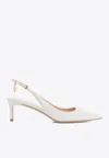 Tom Ford Angelina Charm Croco Slingback Pumps In White
