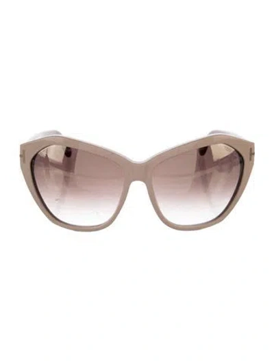 Pre-owned Tom Ford Angelina Cat-eye Sunglasses In Pink