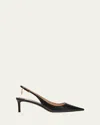 Tom Ford Angelina Charm Leather Slingback Pumps In Black