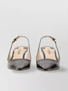 TOM FORD ANGELINA CROC-EMBOSSED SLINGBACK KITTEN HEEL PUMPS