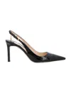 Tom Ford Angelina Logo-embellished Croc-effect Leather Slingback Pumps In Black