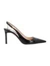 Tom Ford Angelina Logo-embellished Croc-effect Leather Slingback Pumps In Black