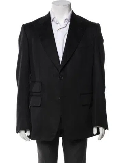 Pre-owned Tom Ford Angora Blazer In Black