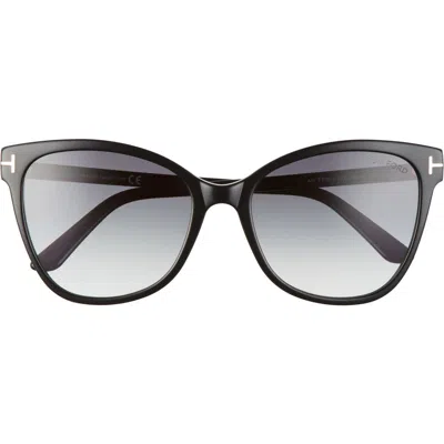 Tom Ford Ani 58mm Gradient Cat Eye Sunglasses In Blue