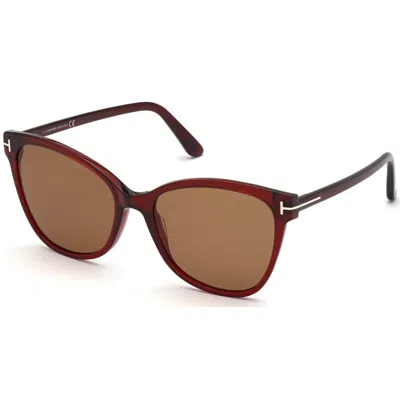Tom Ford Ani Brown Cat Eye Ladies Sunglasses Ft0844 68e 58