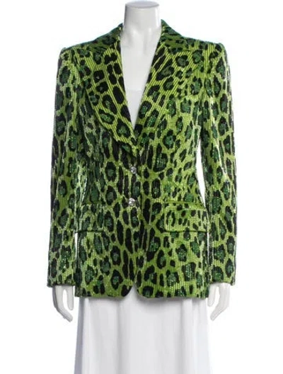 Pre-owned Tom Ford Animal Print Blazer W/ Tags In Green