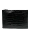 Tom Ford Textured Zip-closure Clutch Bag In Black