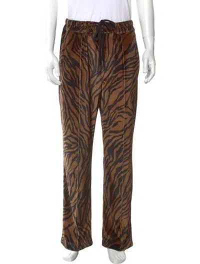Pre-owned Tom Ford Animal Print Joggers In Brown