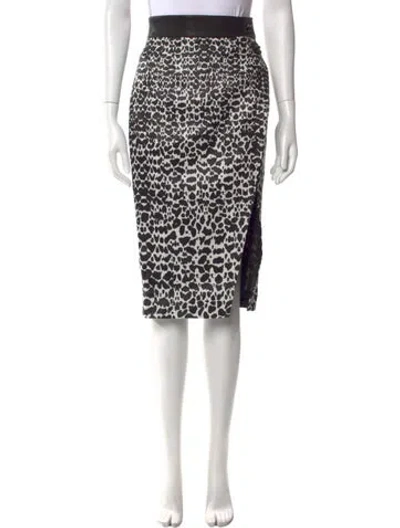 Pre-owned Tom Ford Animal Print Knee-length Skirt In Black