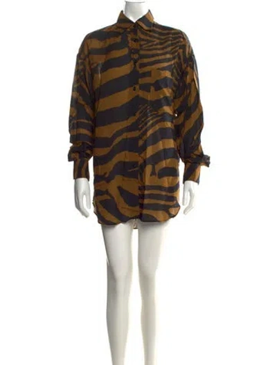 Pre-owned Tom Ford Animal Print Mini Dress In Multi