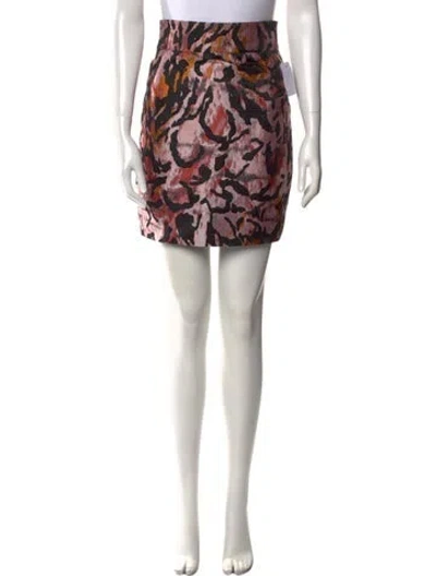 Pre-owned Tom Ford Animal Print Mini Skirt In Pink