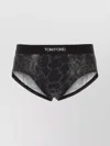 Tom Ford Printed Stretch Cotton Brief In Animal Print