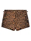 Tom Ford Animal-print Swim Shorts In Brown