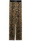 Tom Ford Animal Print Trousers With Elasticated Logo Waistband In Animal Print