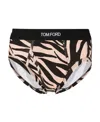 Tom Ford Animal Printed Logo Waistband Briefs