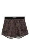 Tom Ford Animalier-print Boxers In Brown