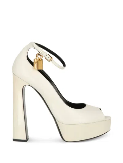 Tom Ford Ankel Strap Detail Pumps In White