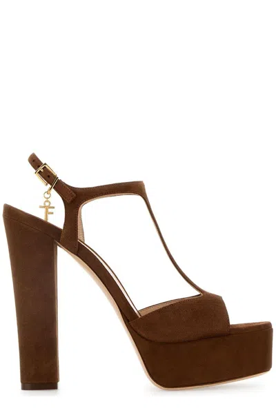 TOM FORD ANKLE STRAP PLATFORM SANDALS