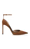 Tom Ford Ankle Strap Pointy Toe Pump In Brown