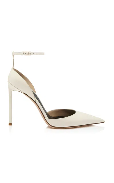 Tom Ford Ankle Strap Pointy Toe Pump In White