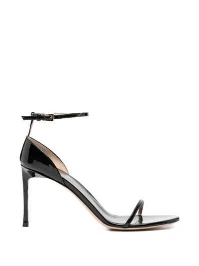 Tom Ford Vertigo Patent Leather Sandal With Ankle Strap In Black