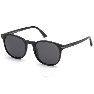 Tom Ford Ansel Smoke Oval Men's Sunglasses Ft0858-n 01a 53 In Black