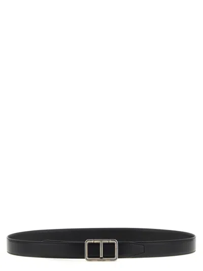 Tom Ford Antique Buckle Reversible Belt In Black