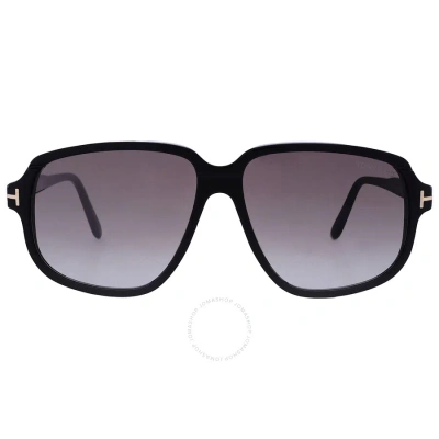 Tom Ford Anton Smoke Gradient Square Men's Sunglasses Ft1024 01b 59 In Black