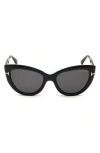 Tom Ford Anya 55mm Cat Eye Sunglasses In Black
