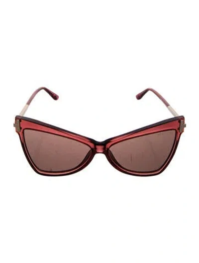 Pre-owned Tom Ford Anya Cat-eye Sunglasses In Purple