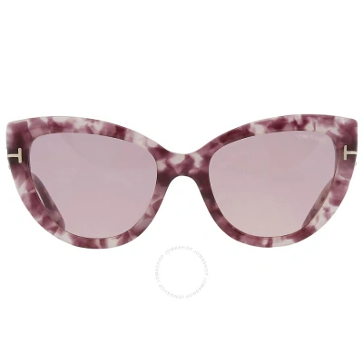 Tom Ford Anya Violet Cat Eye Ladies Sunglasses Ft0762 56y 55