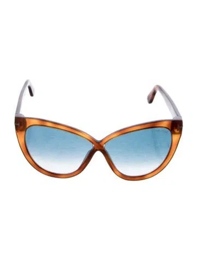 Pre-owned Tom Ford Arabella Cat-eye Sunglasses In Brown