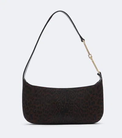 Tom Ford Arc Small Calf Hair Shoulder Bag In Brown