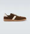 Tom Ford Suede Sneakers With Contrast Stripe And Rubber Sole