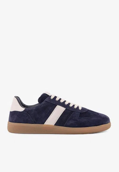 Tom Ford Archer Low-top Suede Sneakers In Blue