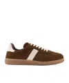 Tom Ford Suede Sneakers With Contrast Stripe And Rubber Sole