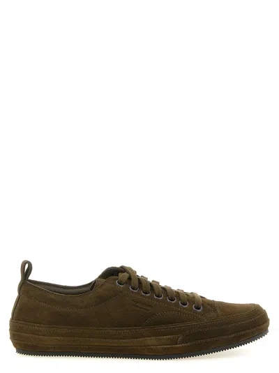 Tom Ford Archer Lace Up Sneakers Suede Rubber Sole In Animal Print