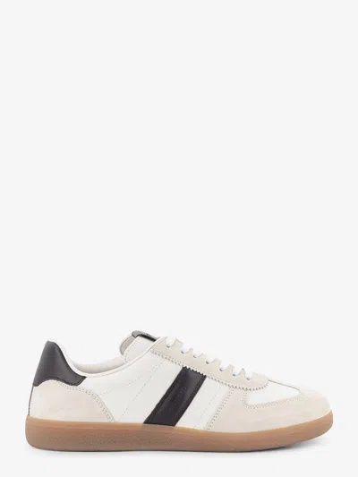 Tom Ford Archer Suede And Leather Low-top Sneakers In White