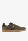 Tom Ford Low Top Suede Sneakers With Rubber Sole In Green