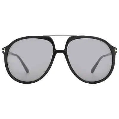 Pre-owned Tom Ford Archie Smoke Mirror Pilot Men's Sunglasses Ft1079 01c 58 Ft1079 01c 58 In Gray