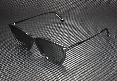 Pre-owned Tom Ford Arnaud-02 Ft0625 01d Shiny Black Smoke Polarized 53 Mm Men's Sunglasses In Gray