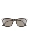 Tom Ford Arnaud 53mm Polarized Square Sunglasses In Neutral